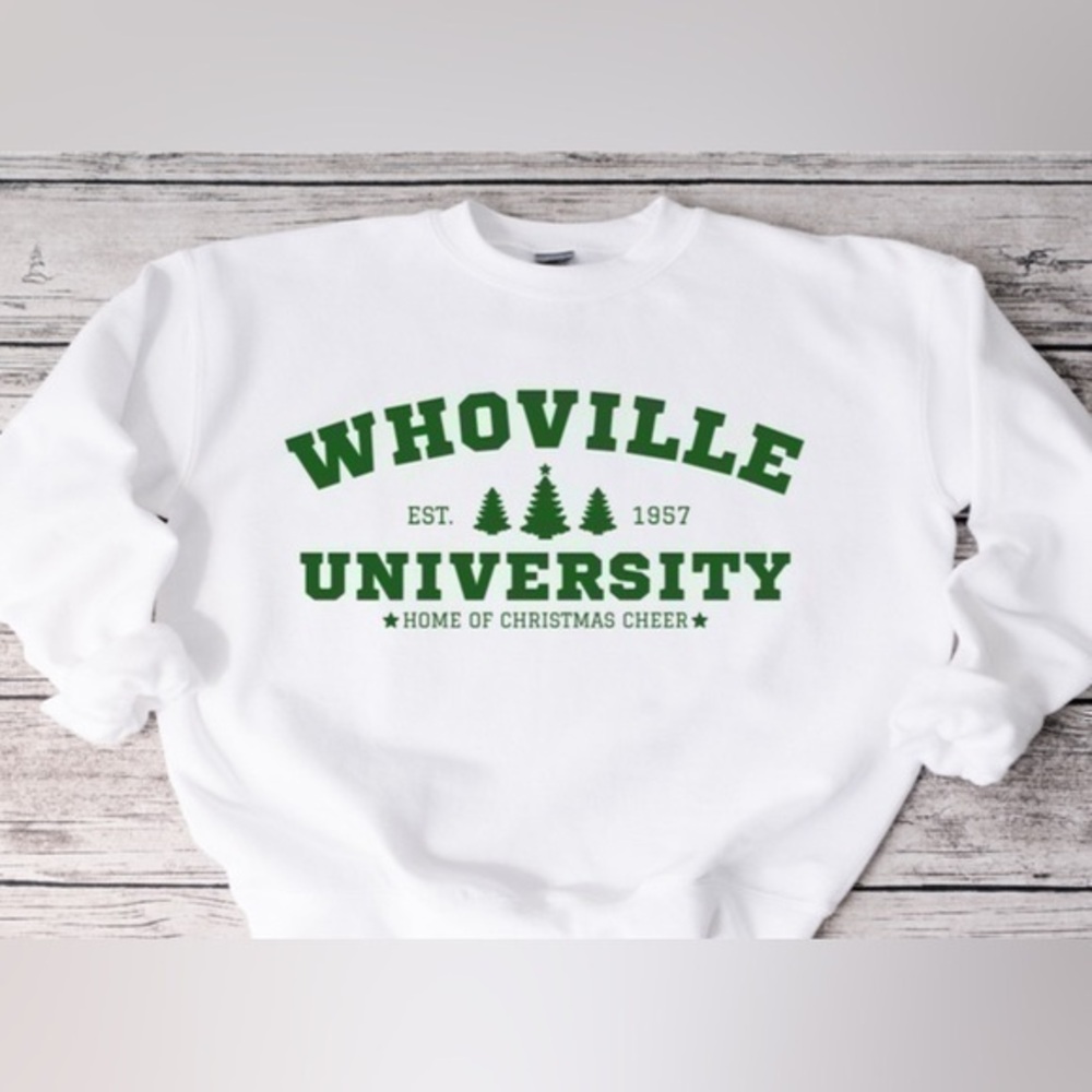 ⭐️HP⭐️ Whoville Home of Christmas Cheer Crew- White
